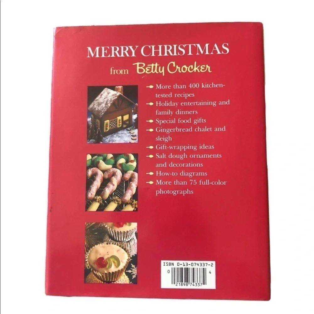 VTG Betty Crocker’s Christmas Cookbook 1988 Hardcover 400 Recipes 192 Pages